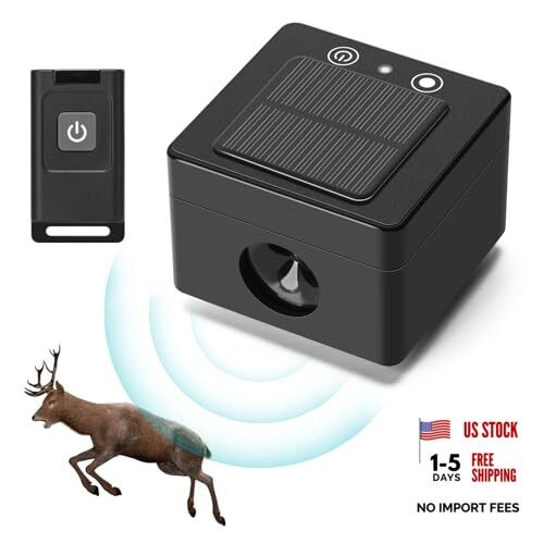 Solar Car Deer Alert, Deer Deter Whistle Devices for Car, Solar-Powered, No