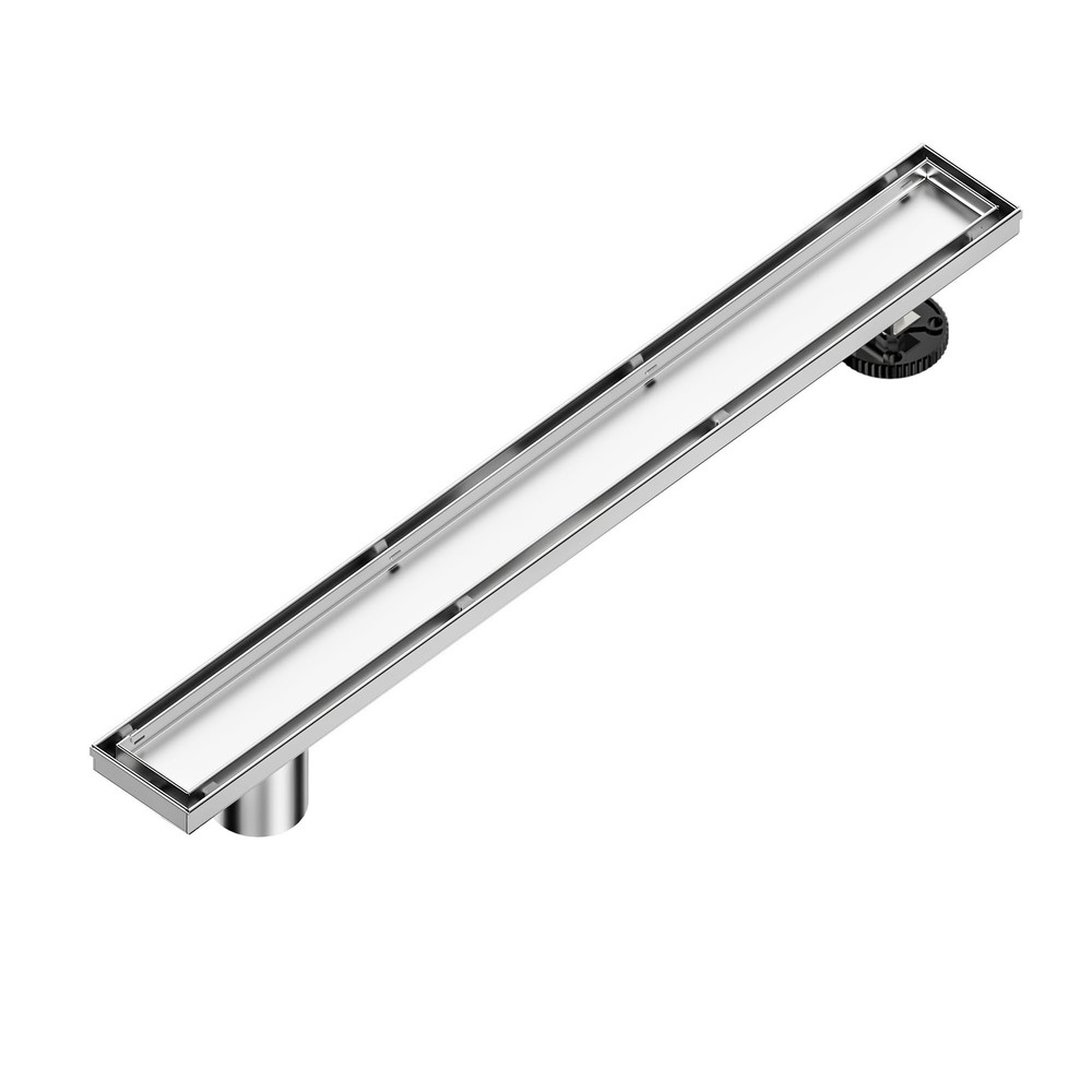 Neodrain 24-Inch Offset Linear Shower Drain with Tile Insert 24 In, Stainless