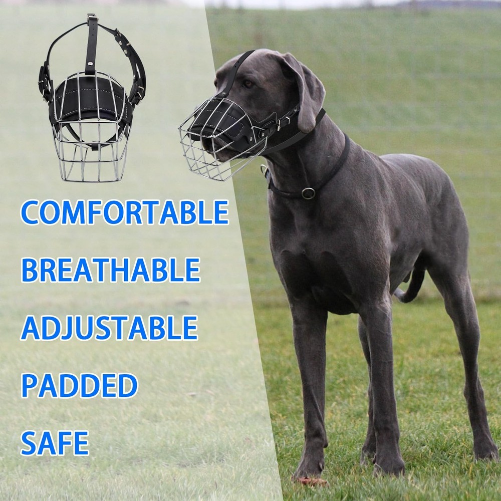 Great Dane Muzzle to Prevent Biting,Extra Large Dog Muzzle for Great Dane,Met...