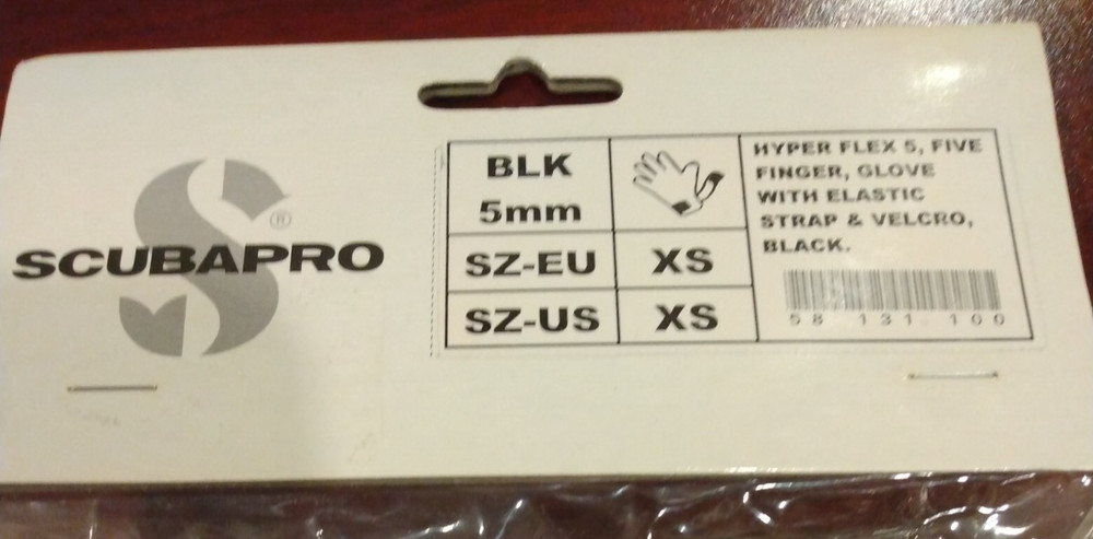 ScubaPro 5mm Hyperflex 5 Diving Gloves Size XS Extra Small Free Ship