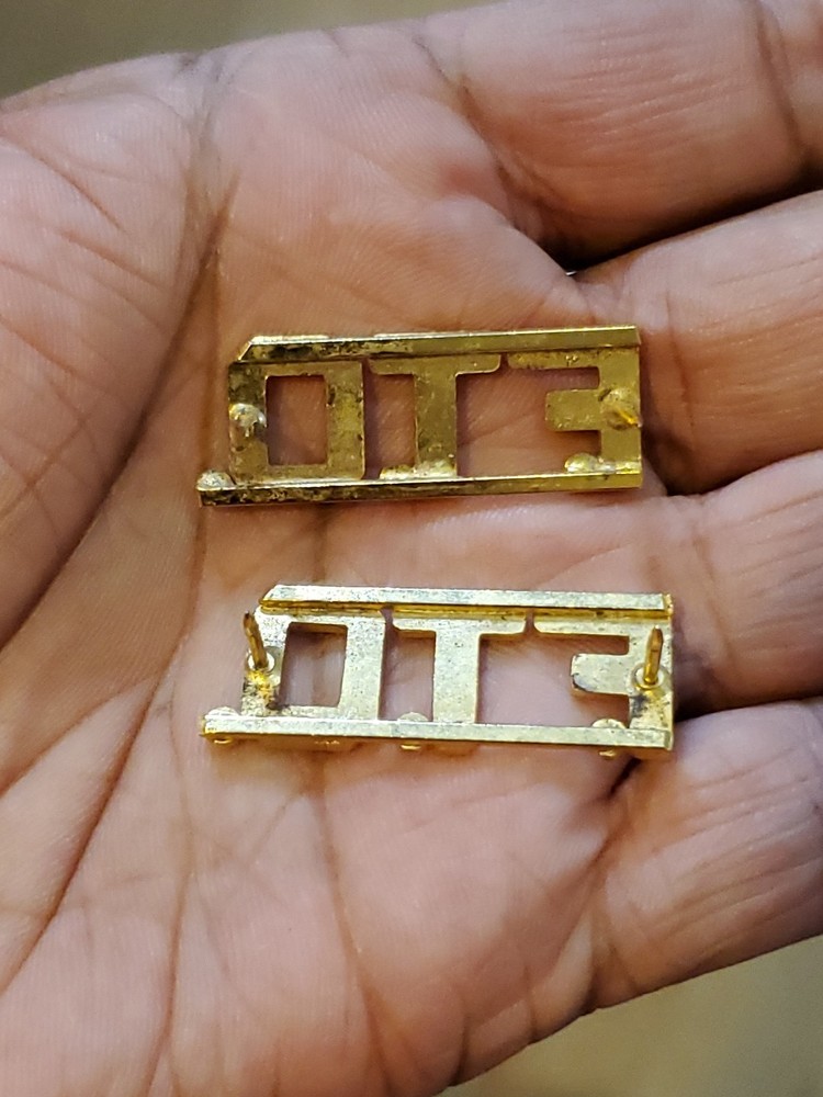 F.T.O. Field Training Officer Initials Collar Brass