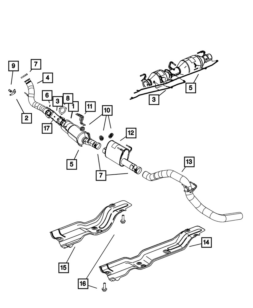Genuine Mopar Exhaust Bracket 52121695AB