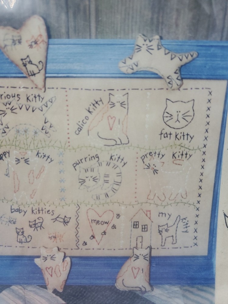 Bareroots Kitty Stitchery and Pins Pattern - #16 Primitive New