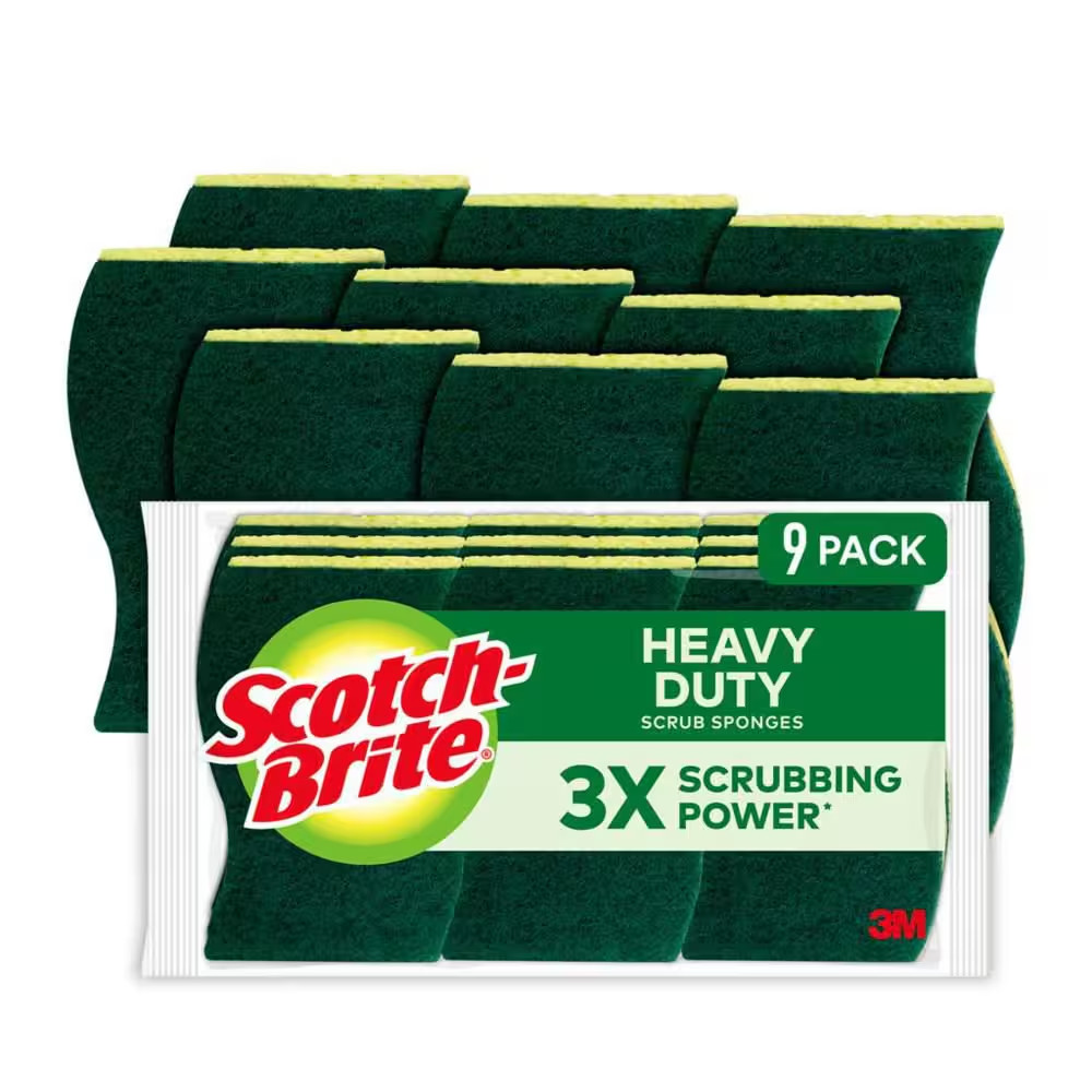 Heavy-Duty Scrub Sponge (9-Pack)
