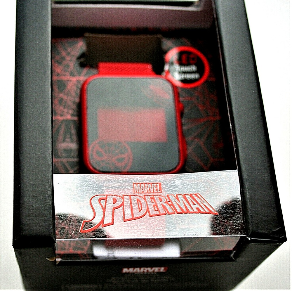Marvel Comics Spider-Man Red LED Digital Watch New NOS Box Touch On/Off