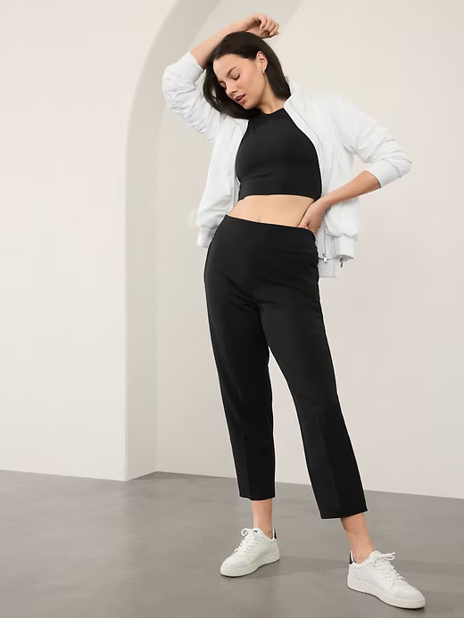 Athleta 2 (XS) Endless High Rise Pant, Black Pull-on Versatile Ankle Pants NWT