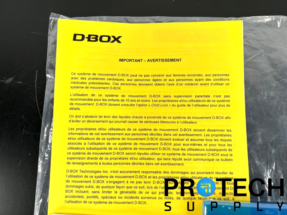 D-BOX Motion Controller IV-BD with Accessories for PARTS / REPAIR