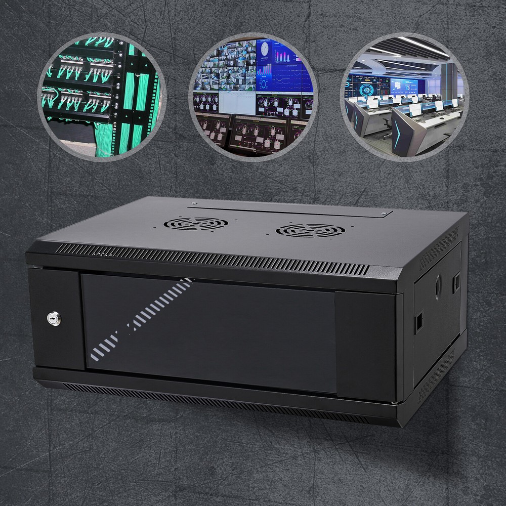 4U Server Cabinet Case Wall Mount Network Server Data Cabinet Enclosure Rack
