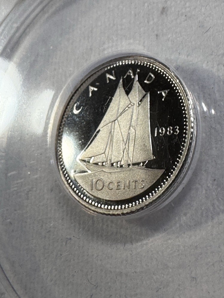 1983 Canada 10 Cents Proof Graded PR 70 DCAM by ANACS