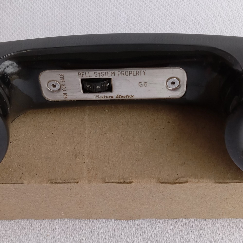Western Electric telephone Volume control handset G6 black Modular
