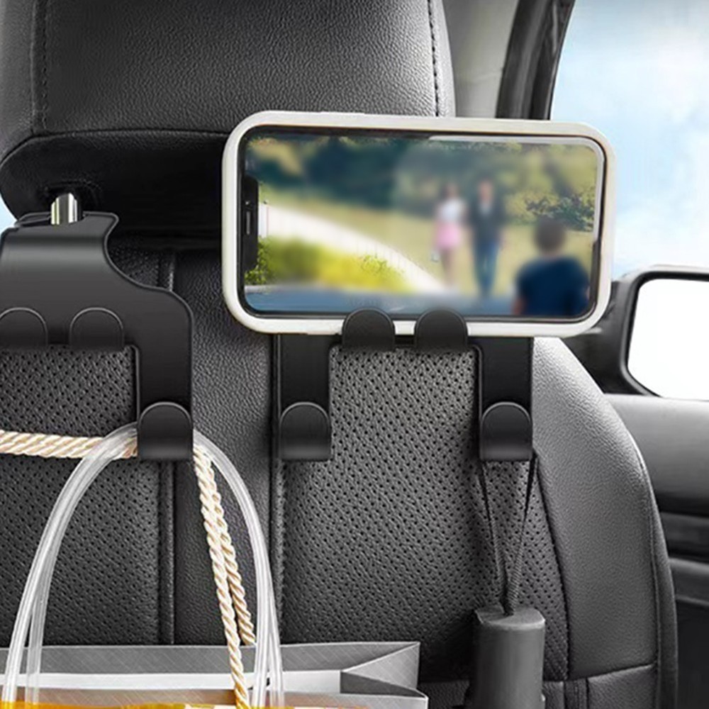 Convenient Car Storage Solution with For Seat Back Hook and Phone Holder