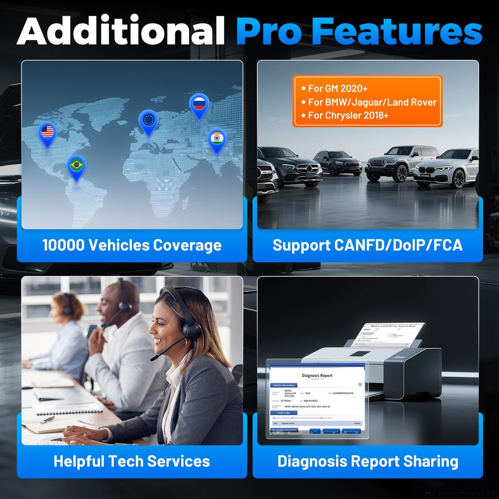 XTOOL D8W V2.0 Car Bidirectional Coding Scanner OBD2 Diagnostic Tool Full System