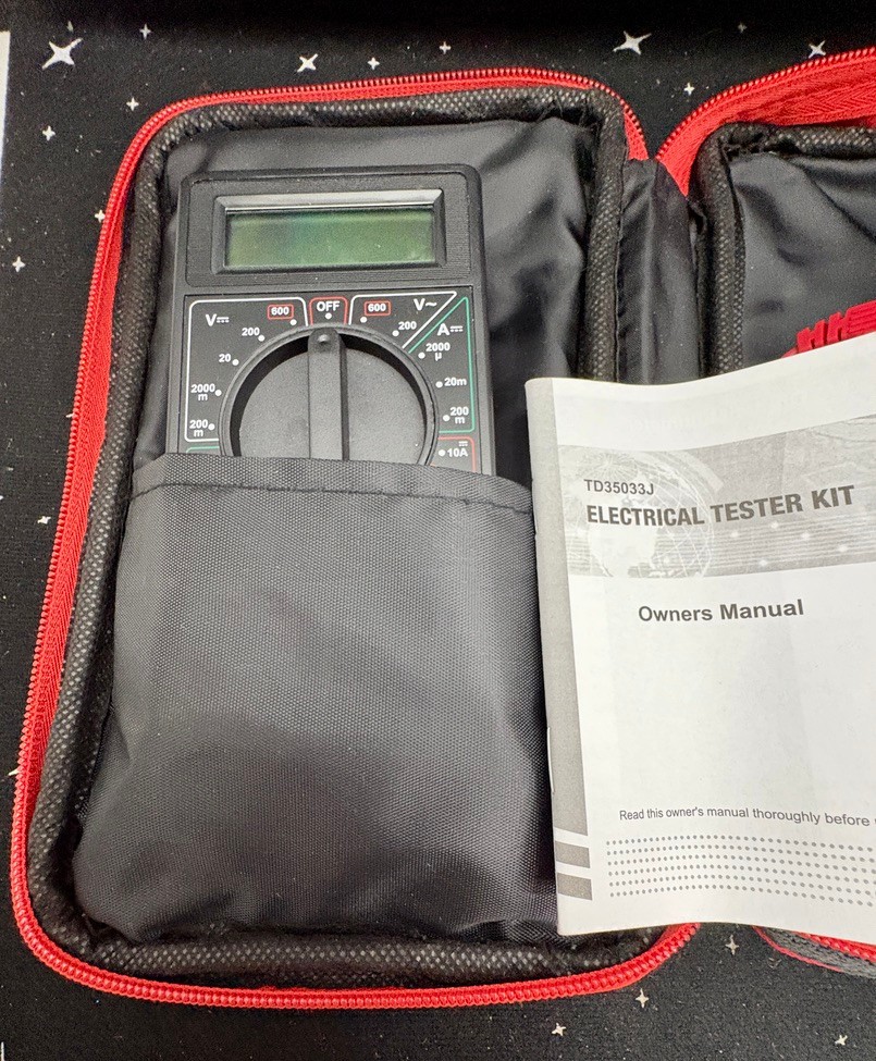 Electrical Tester Kit W/Case & Manual Multimeter & Voltage Detector Works
