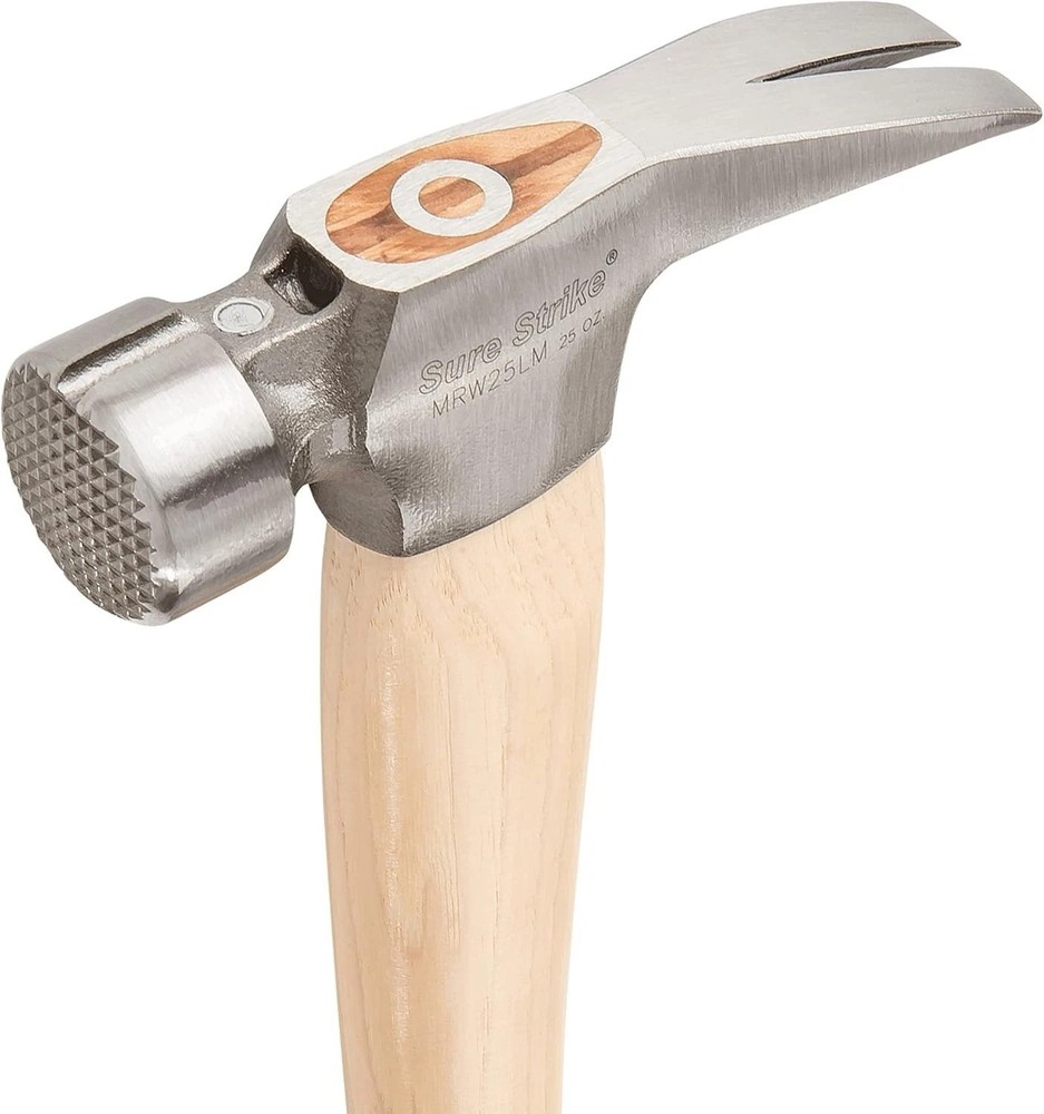 Milled Face Rip Claw Hammer - 25 oz Hickory Handle