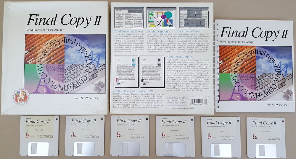 Final Copy II Release 1©1992 SoftWood Word Processor for Commodore Amiga BOXED 2