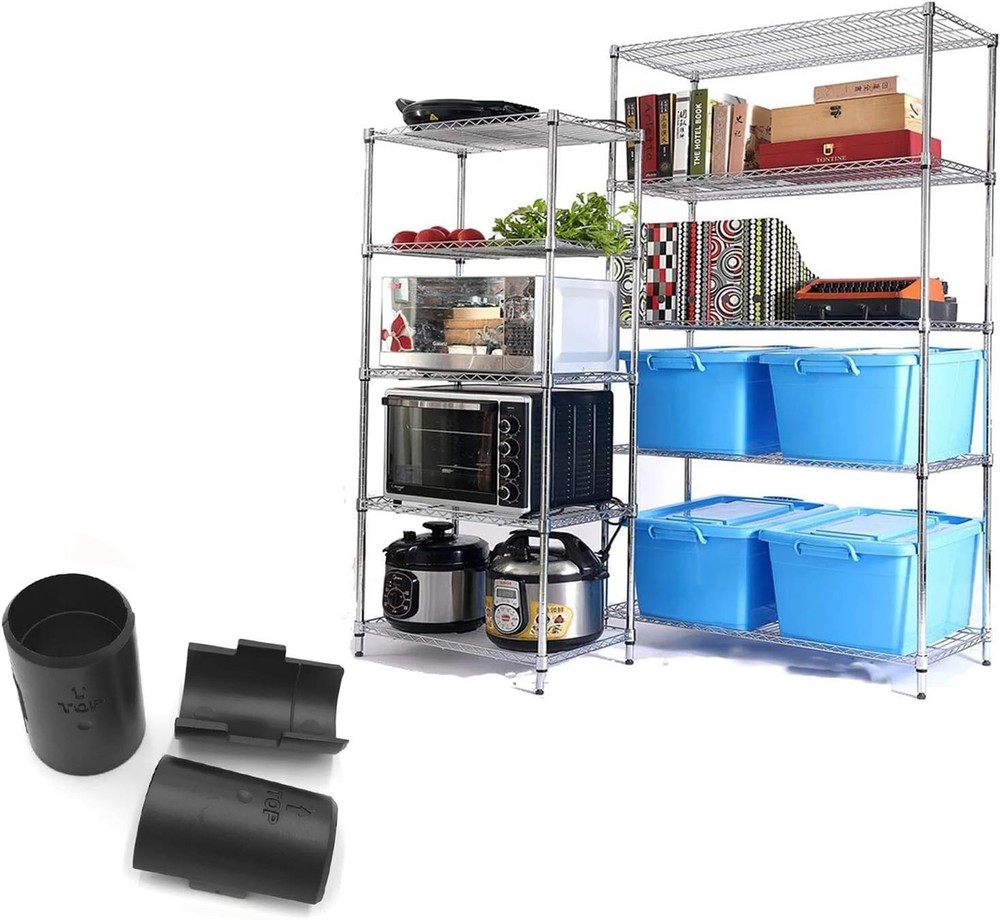 Versatile 40-Pack Wire Shelf Clips for 1" Shelves - Durable ABS Locks