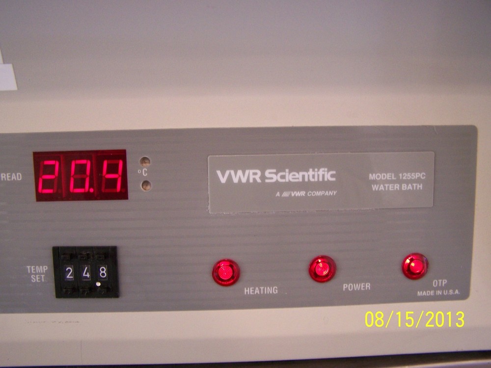 VWR Scientific Water Bath Model 1255PC Duel Digital