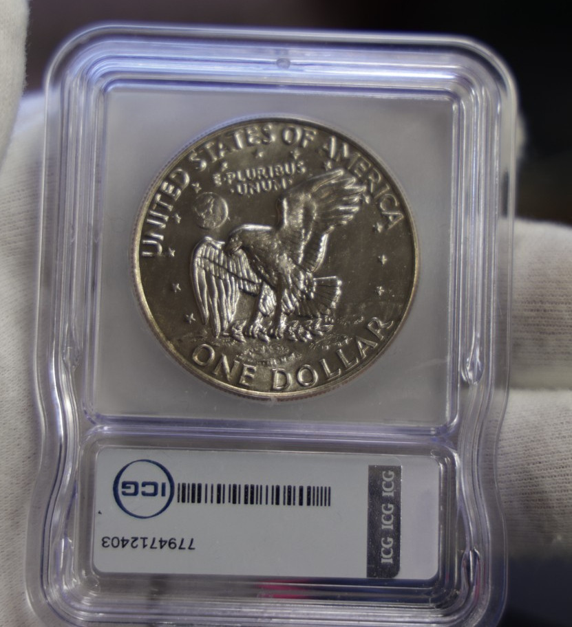 1973 D US Eisenhower $1 ICG MS67 Hutto Signed....