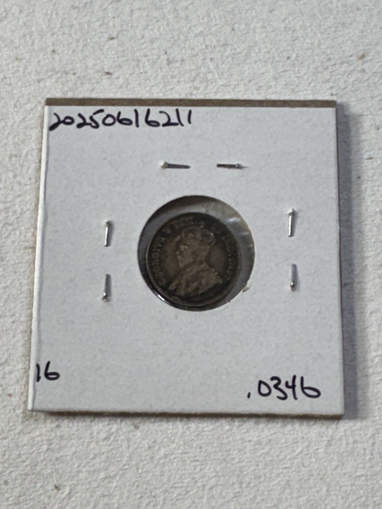 1911 Canada 5 Cents Silver Coin