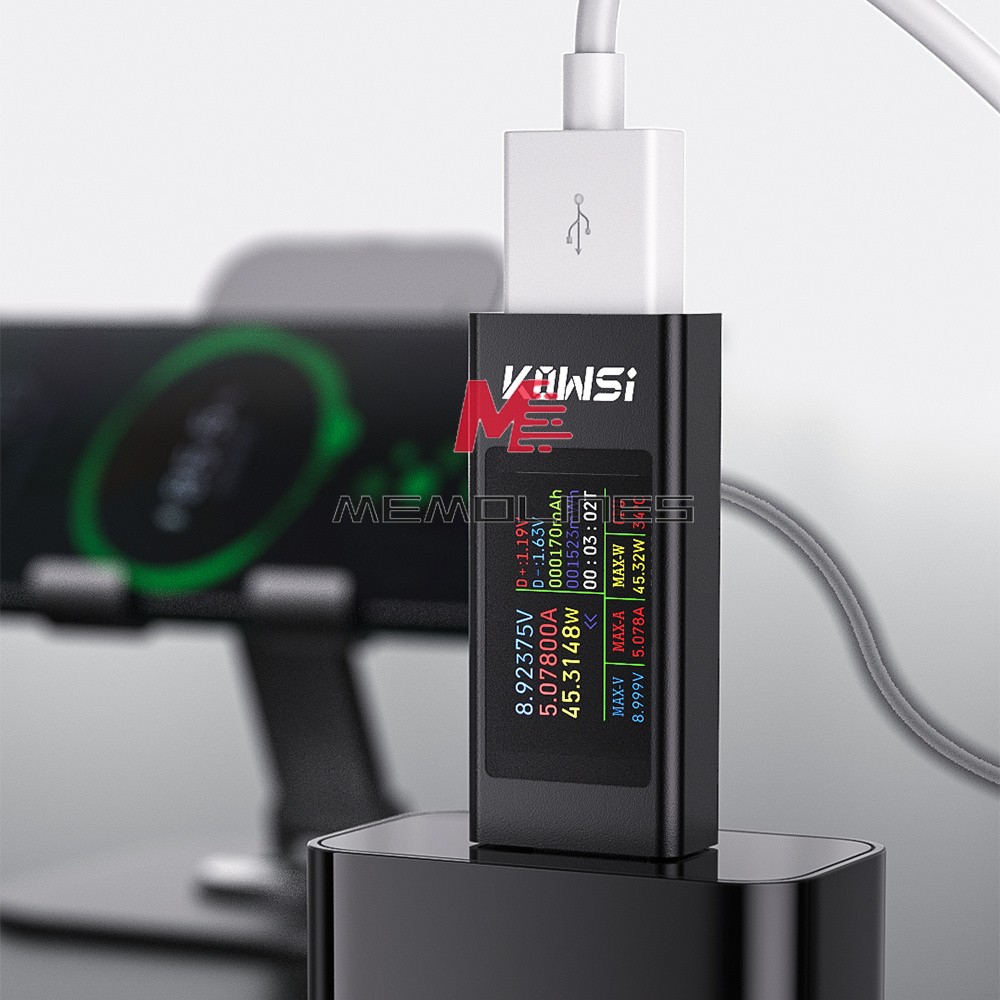 1.06" IPS Multi-function USB Tester Voltage Ammeter Power Meter DC 4-30V 0-8A