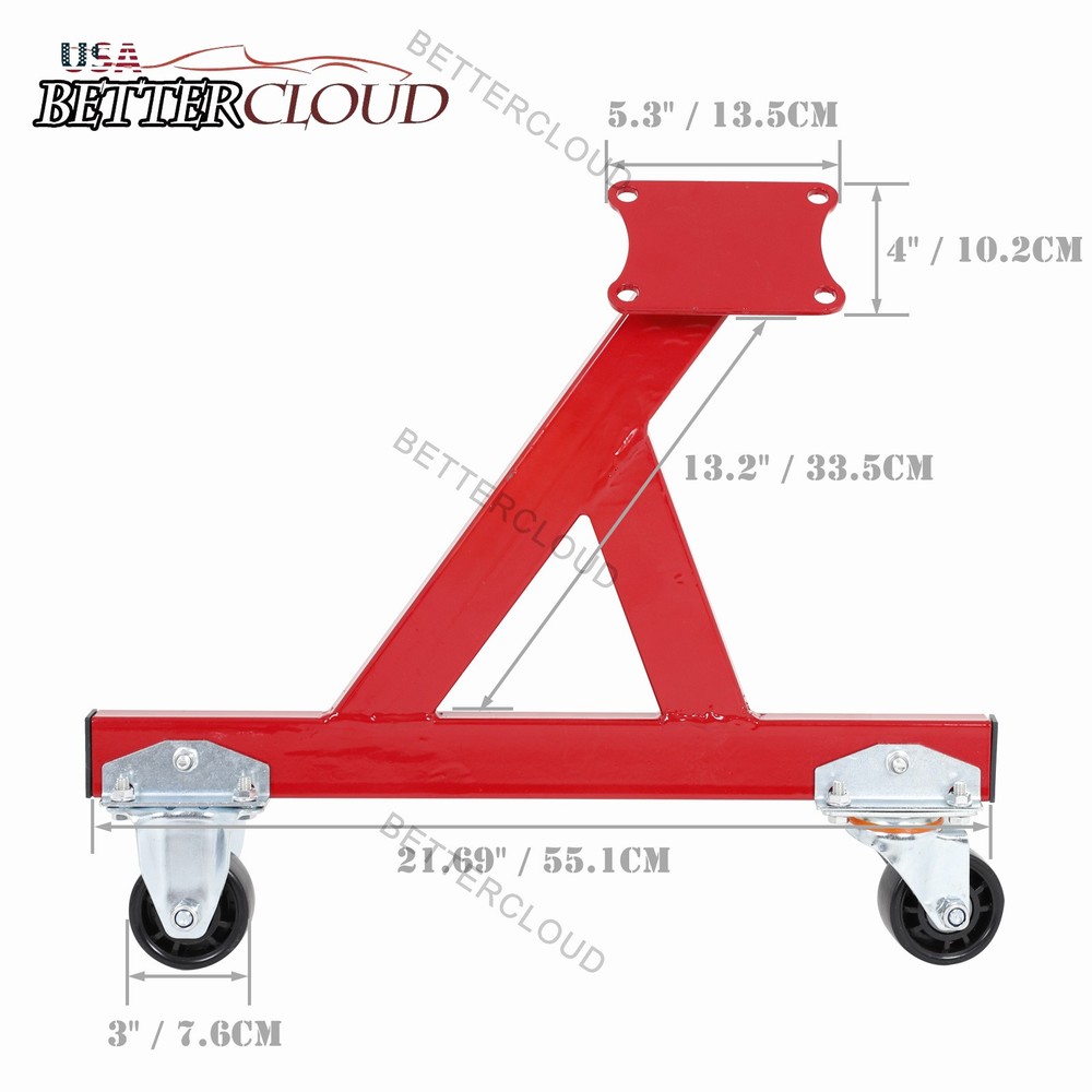 For Chevy LS1 LS2 LS3 LS6 Engine Storage Stand w/ Casters Red