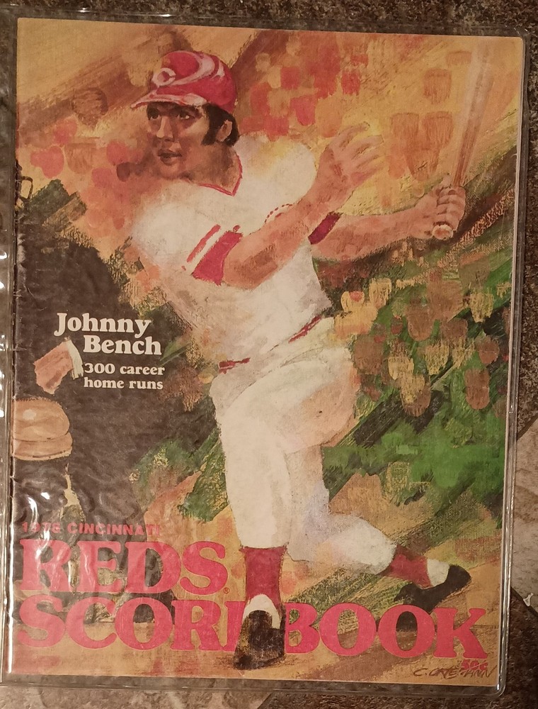Johnny Bench 300th Home Run Commemorative Program
