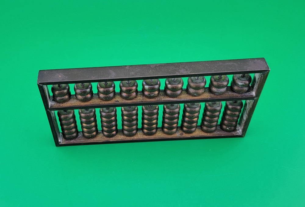 Vintage Solid Brass Abacus 6” x 3”