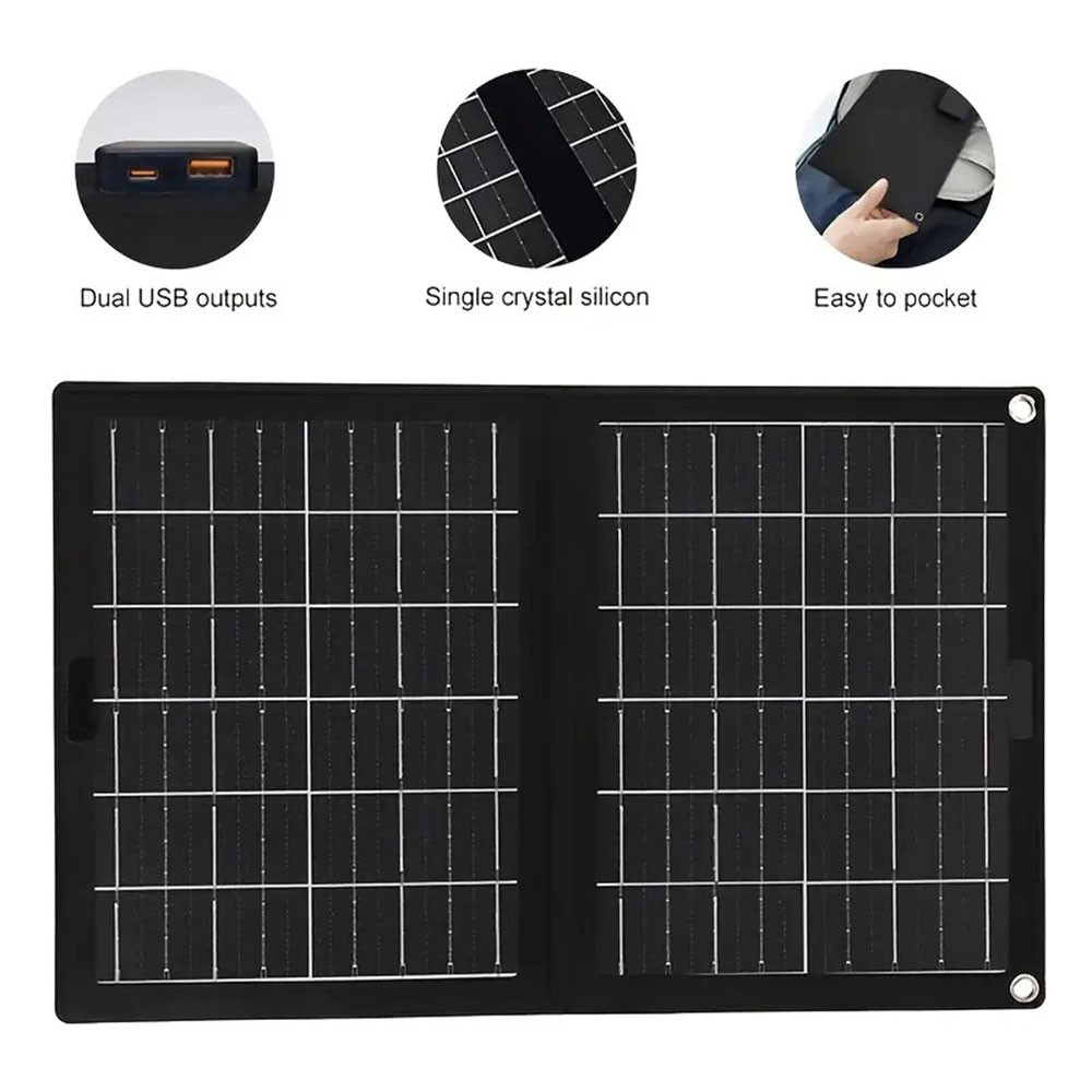 NEW Folding Solar Panel USB 5V Output Waterproof Portable Solar Charger