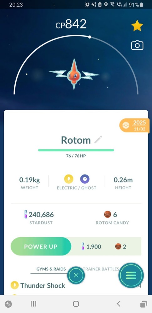 ✌Non Shiny (Non Dazzling) Rotom Regular Pokemon GO✌ Exchange or PTC