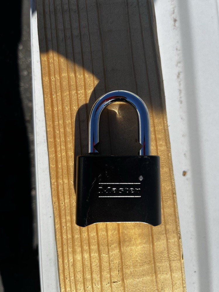 Master Locks 178D Combination Resetable Solid Body Padlock - Black