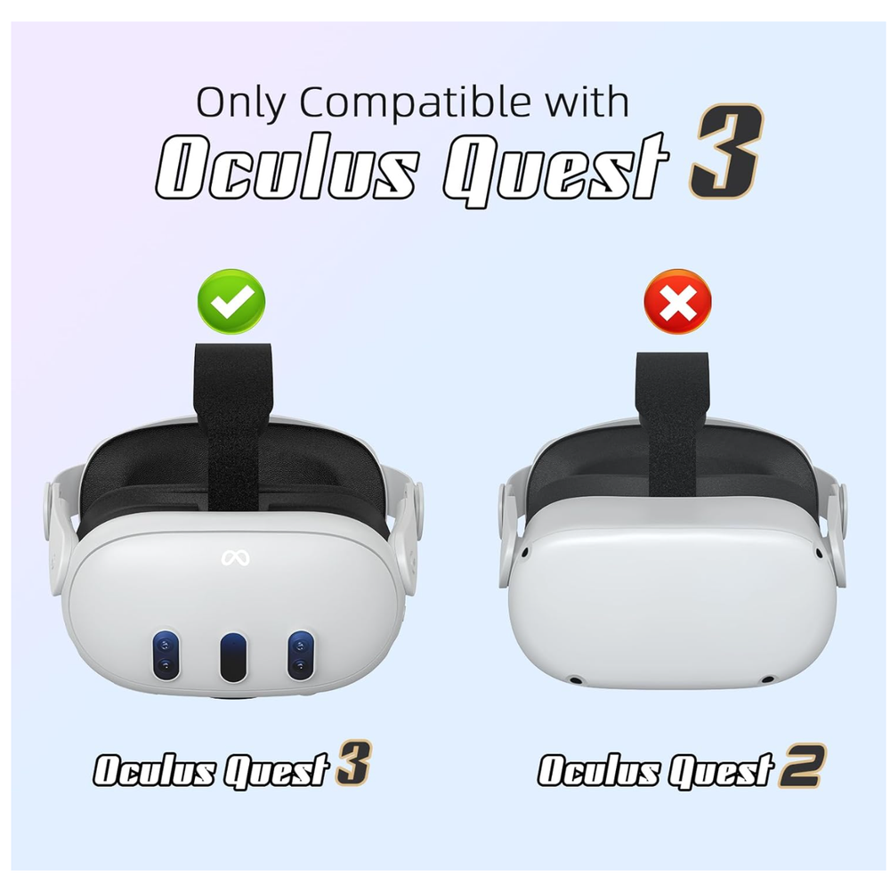 Head Strap Compatible with Oculus Quest 3,Meta Quest 3 Accessories Adjustable El