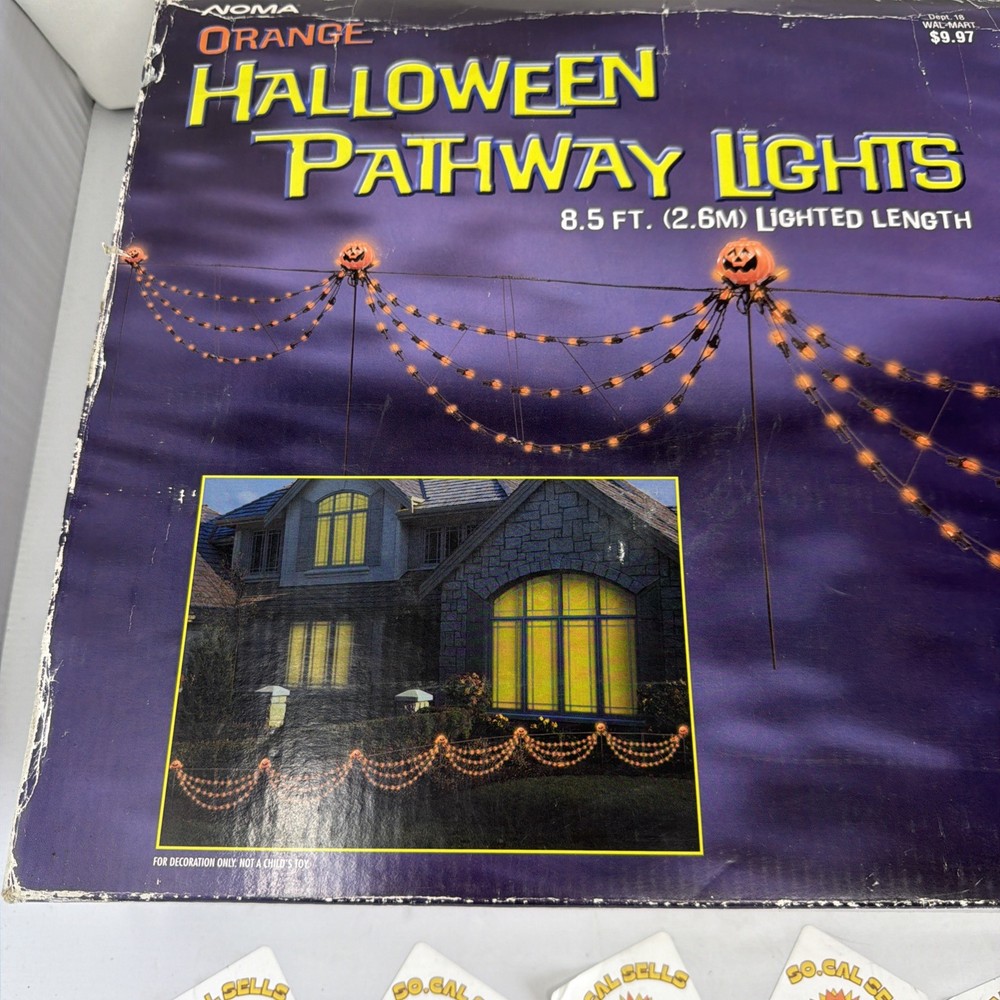 NOMA Orange Halloween Pathway Lights 8.5ft