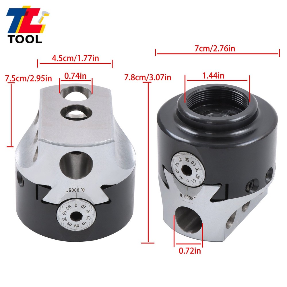 Boring Head for Milling Machine 3" 0.001" Precision 1-1/2-18 Thread