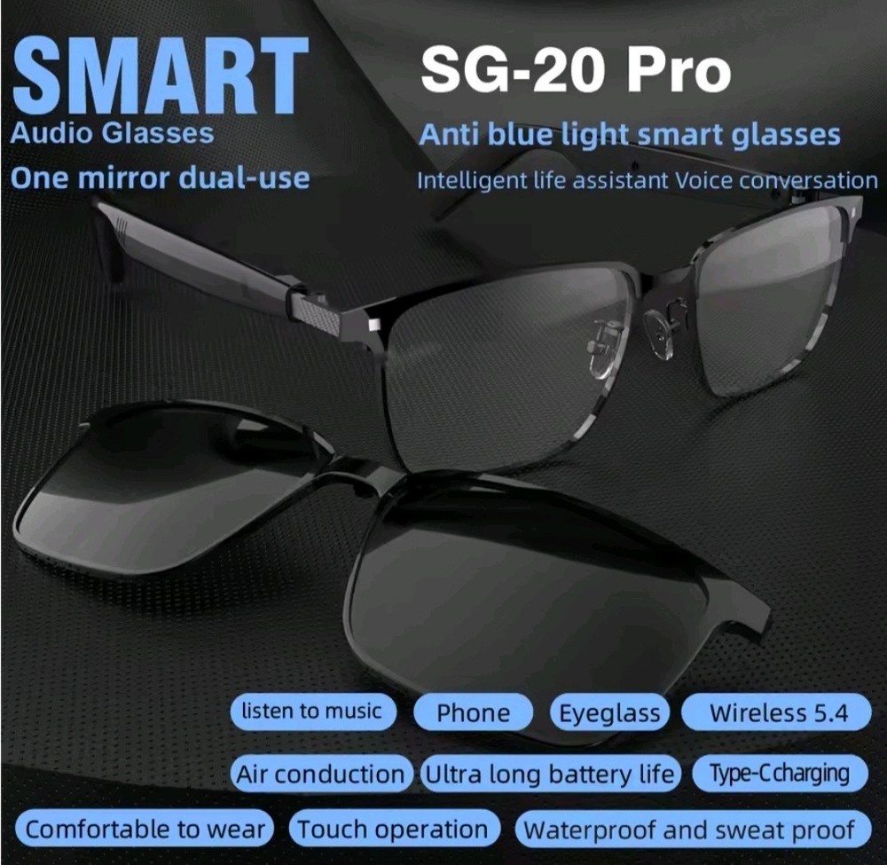 2-in-1 Smart Bluetooth Glasses - Wireless Audio, Touch Control, And Calling.