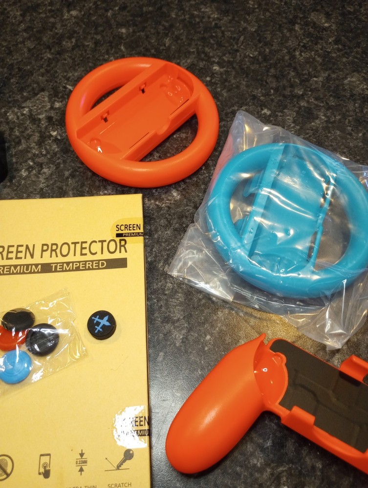 Nintendo Switch Accessory Bundle Charging Dock Controller Covers Steering Wheels