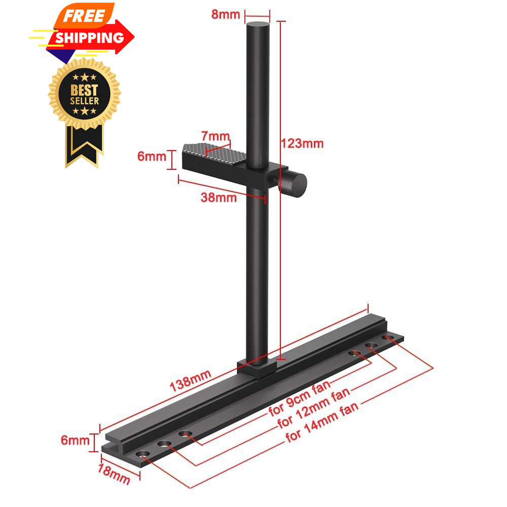 GPU Support Bracket, Graphics Card Support, Bracket Brace, 136mm, Black