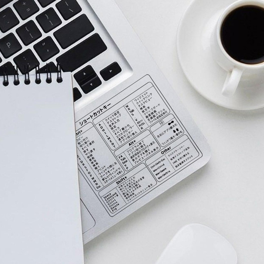 Laptop Shortcuts Stickers Adhesive Waterproof Quick Reference Guide