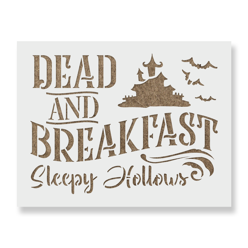 Dead And Breakfast Stencil - Reusable Stencils for DIY Projects