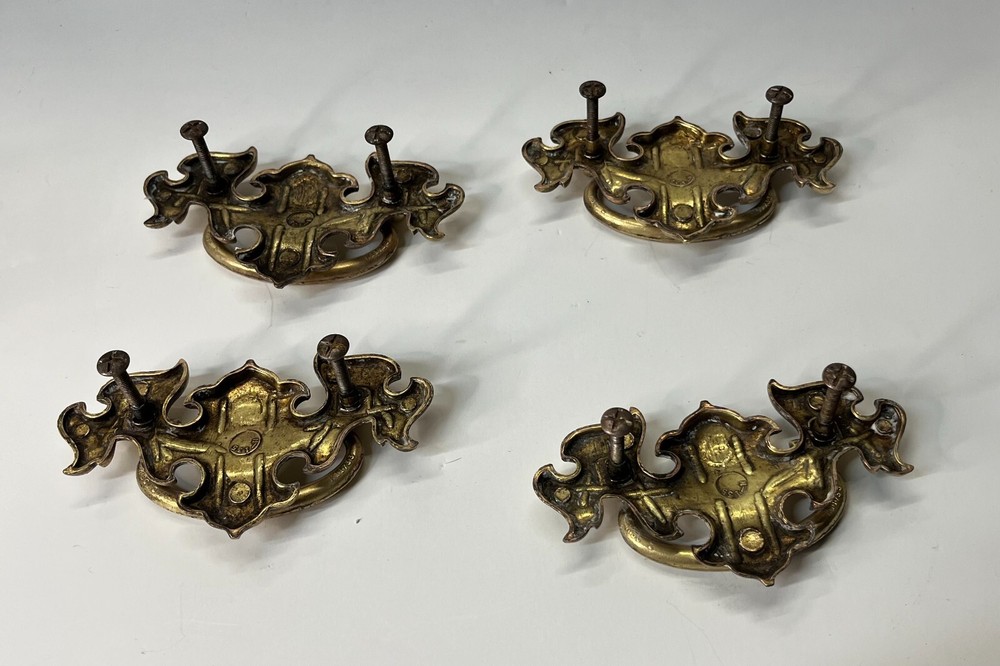 Bald Eagle Antique Drawer Pull Brass Hardware 5" (Set Of 4)