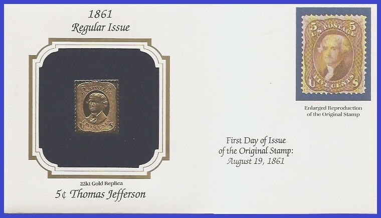 USA2 #  67 U/A GOLDEN REPLICA non FDC   Jefferson Thomas
