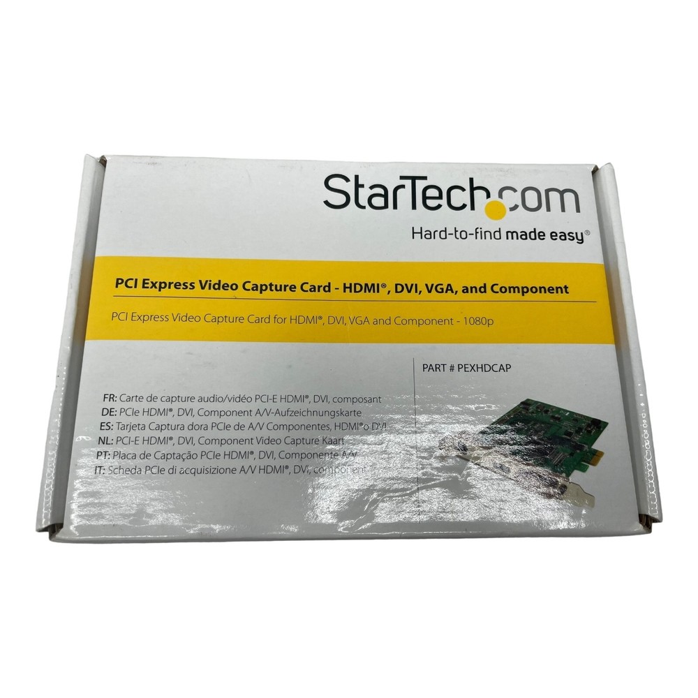 StarTech PEXHDCA Express Video Capture Card - HDMI,DVI,VGA & Component 1080P