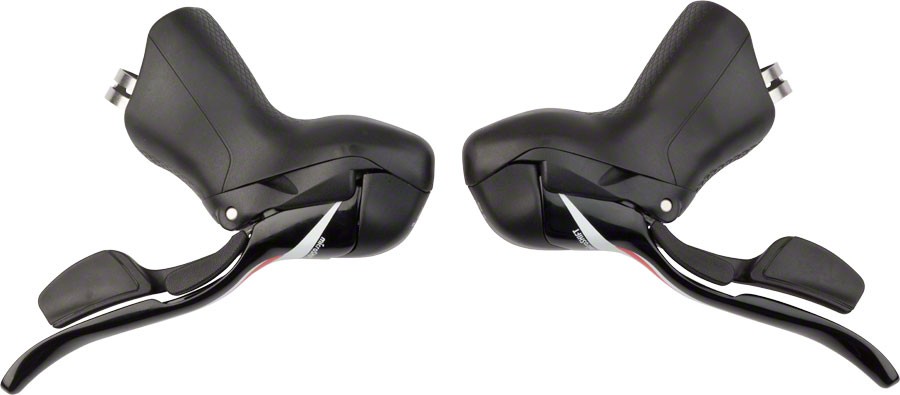 microSHIFT R10 Drop Bar Shift Lever Set - 2 x 10-Speed, Compatible, Black
