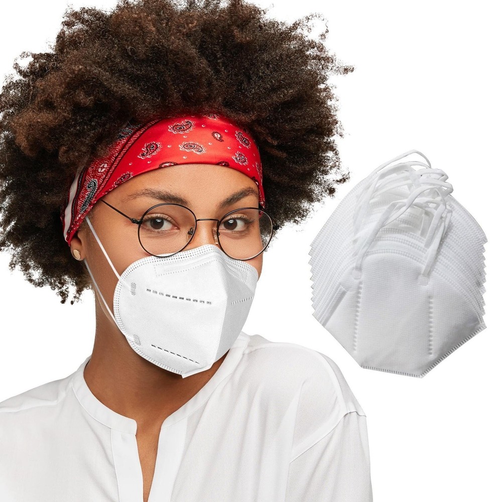 White Disposable Cup Dust Safety Face Masks 1000 Count One Size