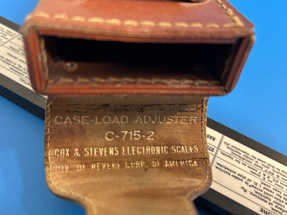 Foxboro Flow Slide Rule In Leather Case