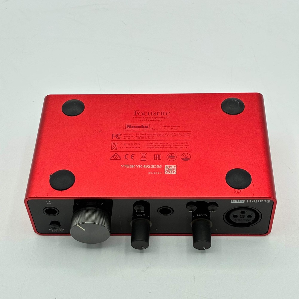 Focusrite Scarlet Solo 4th Gen Audio Interface