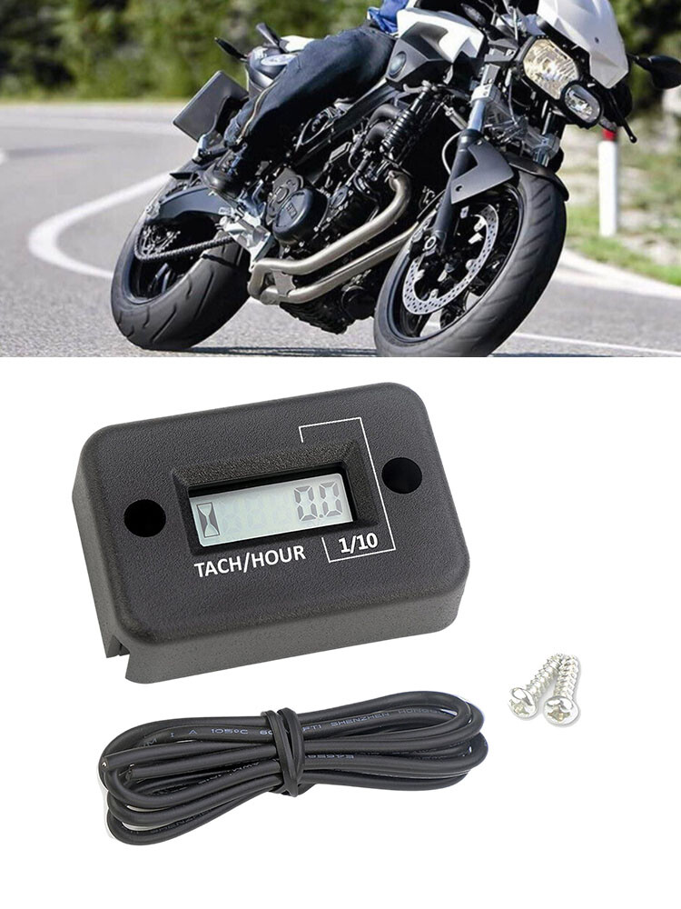 Digital Inductive Hour Meter Tachometer Accumulator Hour Meter Boat Motorcycle