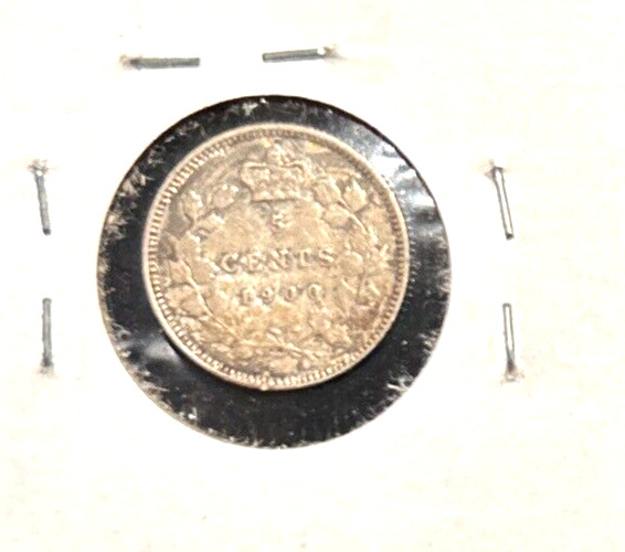 Canada 1900 oval O's 5 cents KM 2 VF