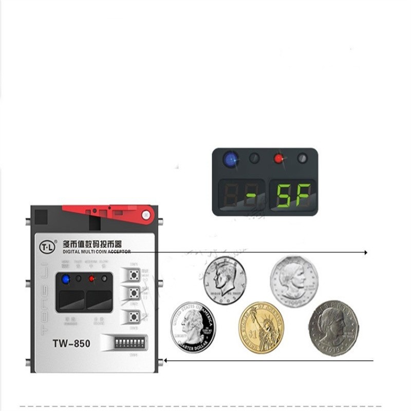 TW-850 Top Entry Multi Digital Coin Acceptor Coin Selector for Vending Machine J