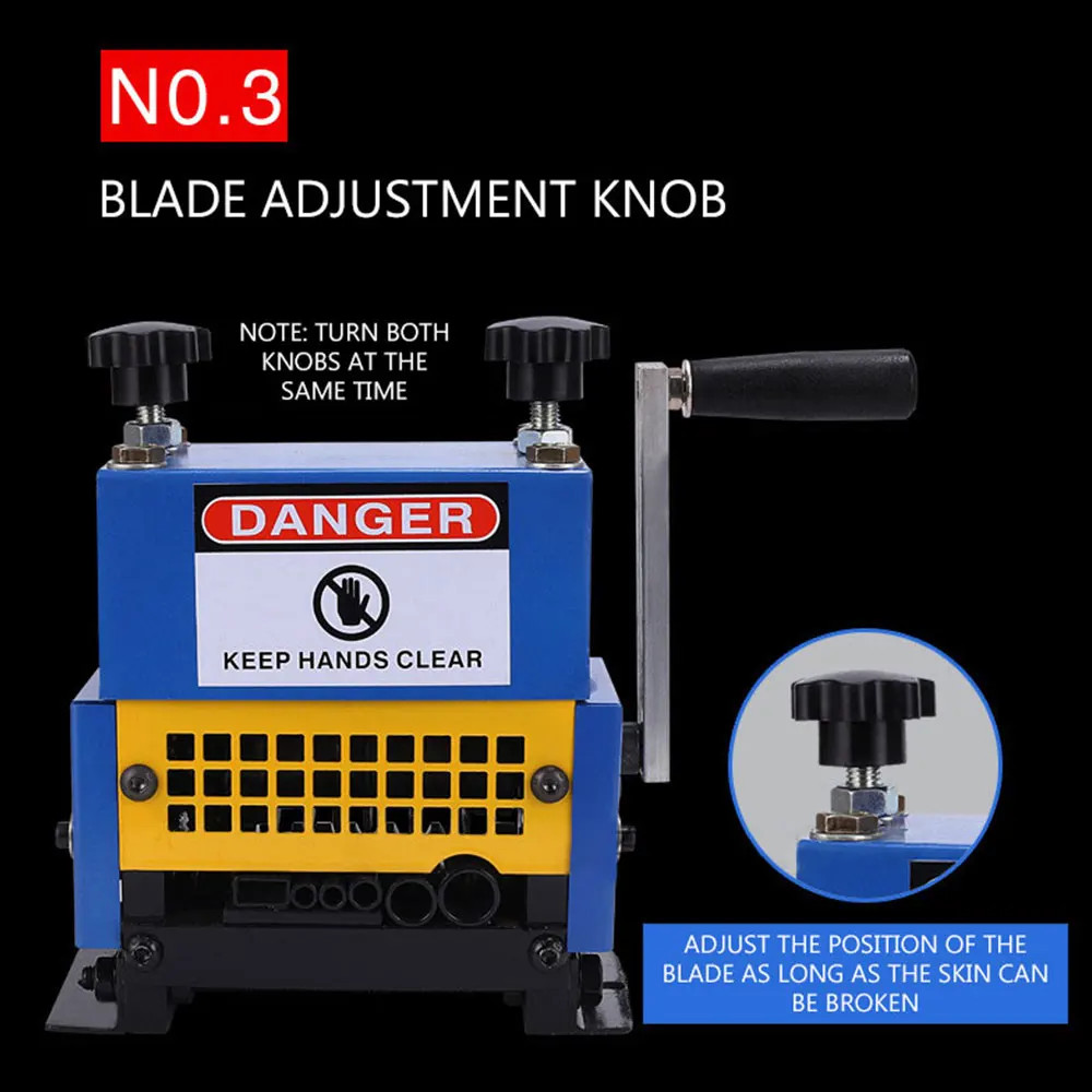 Hand Crank+Electric Drill Driven Wire Stripping Machine Small Stripping Machine