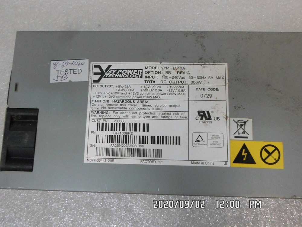 3Y Power Tech 1066R2 Power Supply - USED & TESTED
